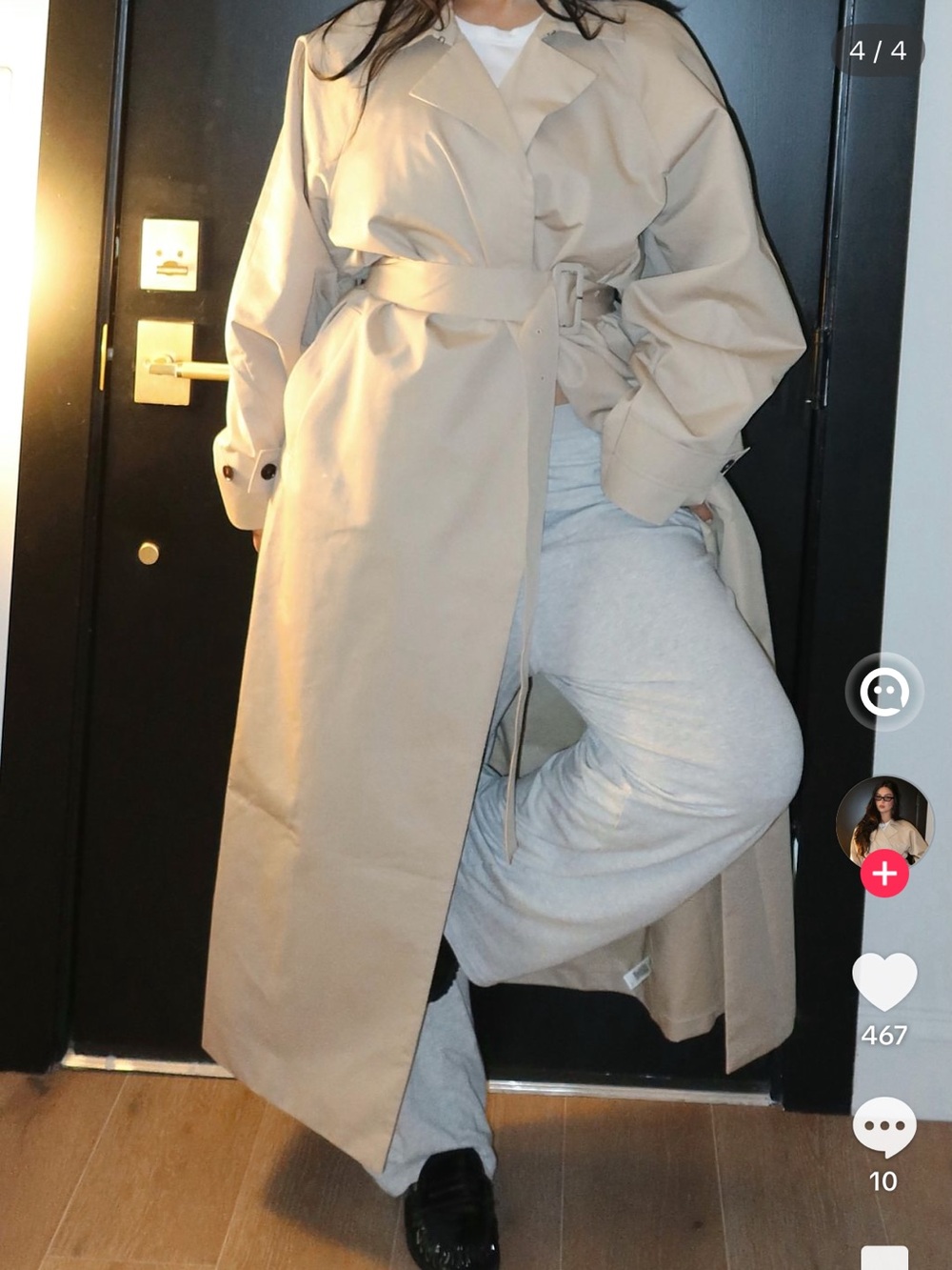 KHY Kylie Jenner x Hydra INFLUENCER OVERSIZED TRENCH COAT with hood size XS new - Picture 8 of 10